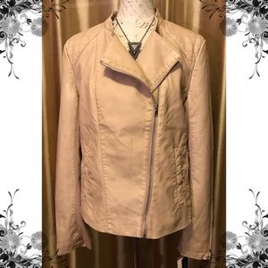 INC Faux Leather Moto Jacket